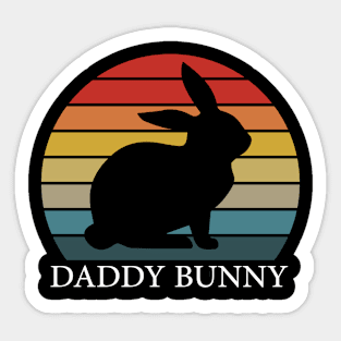 Daddy Bunny Easter Day for Father Adult Men Rabbit retro Sticker